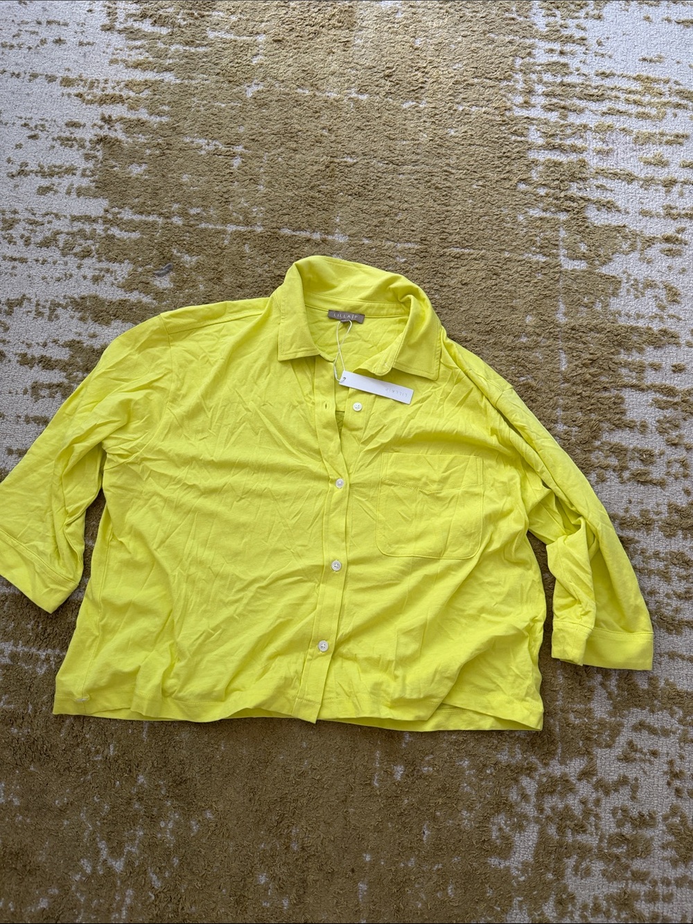 Lilla P Bright Lime Button-Up Shirt